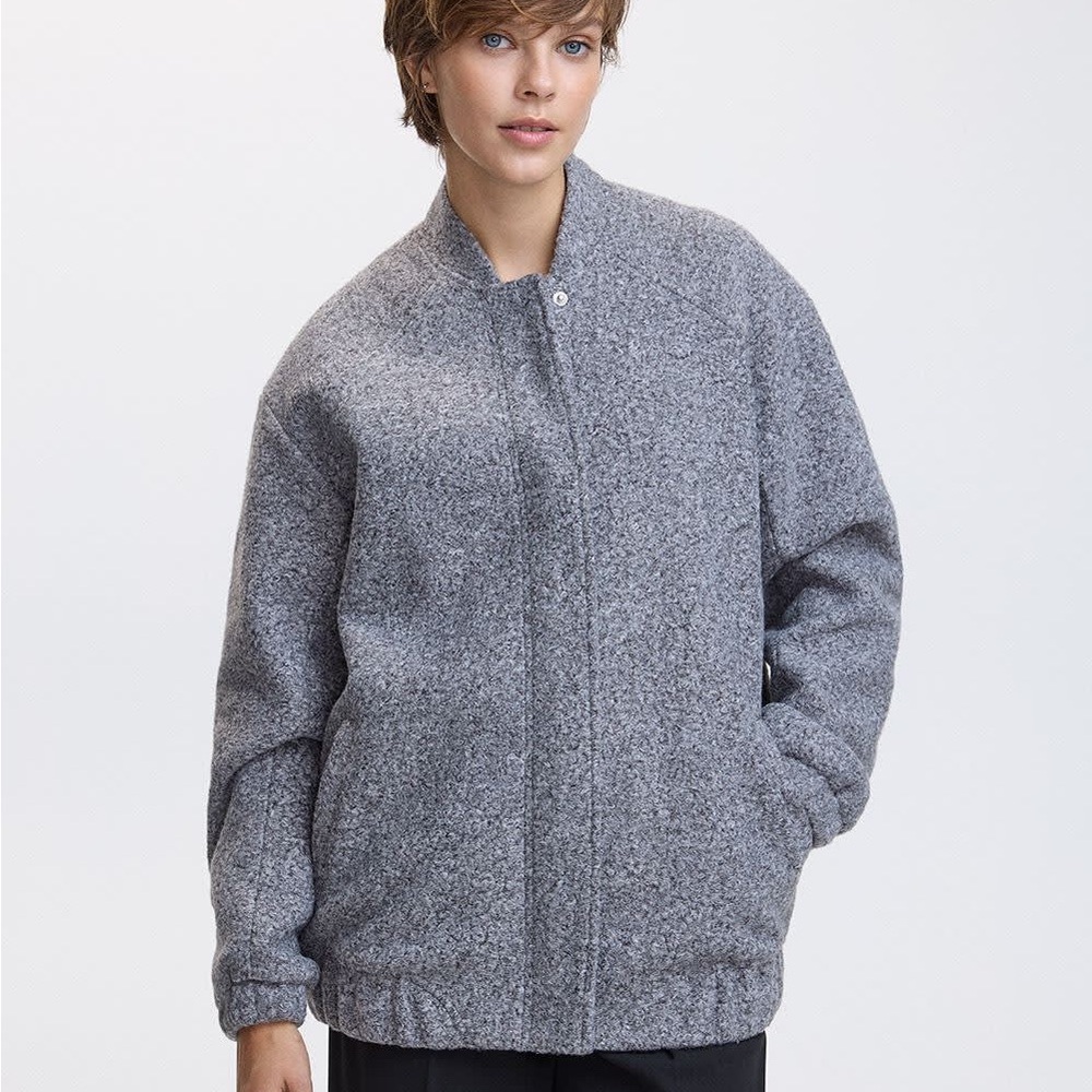 Reitmans boucle knit bomber jacket